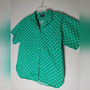 Vintage British Passage polka dot buttondown shirt